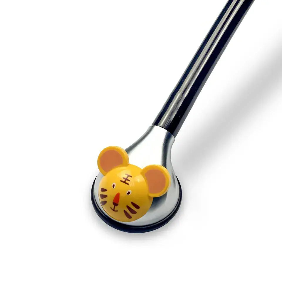 Customized Colors Fun style Animals Cartoon Single Head Pediatric Clinician Cardiology Stethoscope for child and new born baby