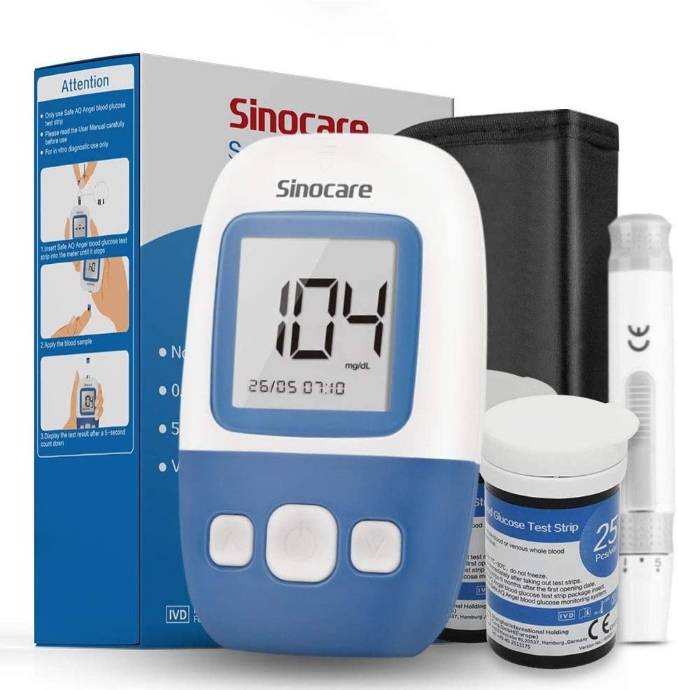 Sinocare Blood Glucose Test Strips Glucometros Glucometer Blood Sugar Monitor Digital Glucose Meter