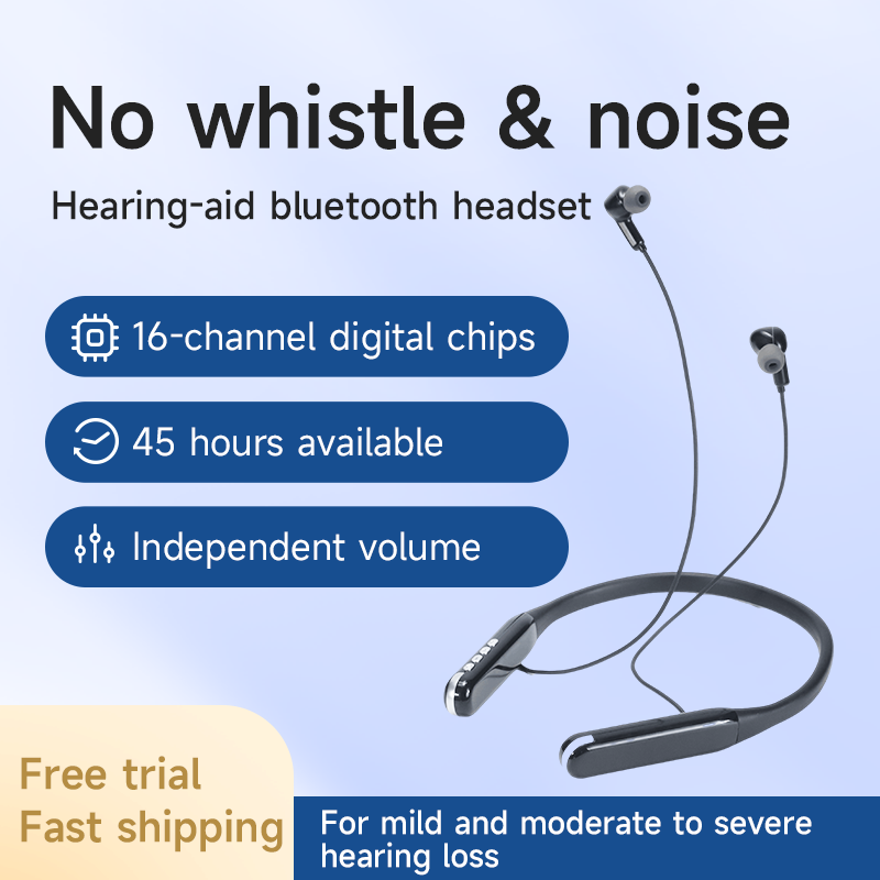 SZMIQUOEM Manufacturer 16-Channel ear aids high quality Digital Deaf BTE Neck rechargeable Hearing aid earphones