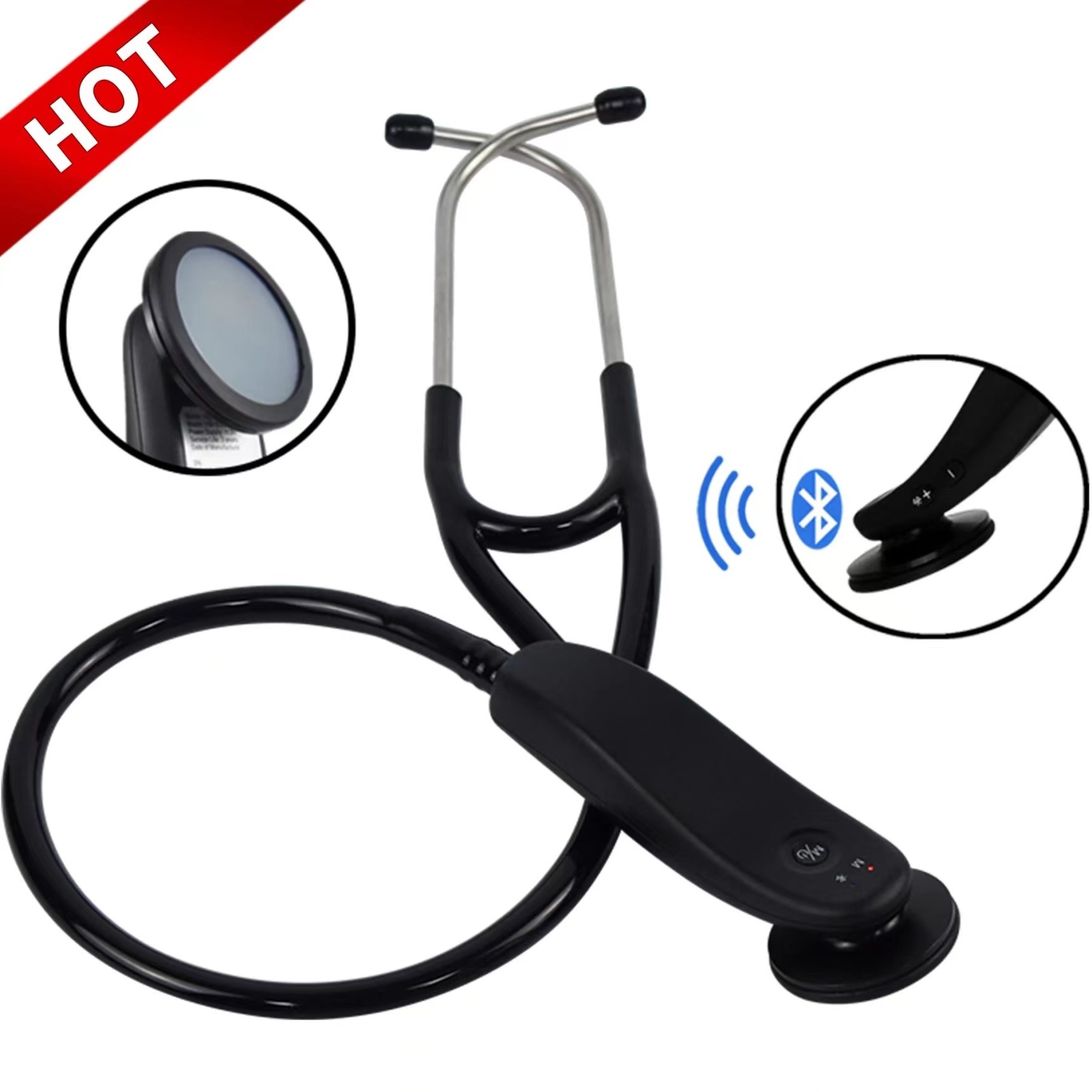 Wireless connected phone Medical digital stethoscope high quality Sphygmomanometer Electronic stethoscope