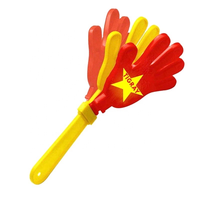 Football Fans Cheering Hand Clapper Plastic Hand Clap Noise Maker Horn Screen Printing Opp Bag Unisex Sports Games