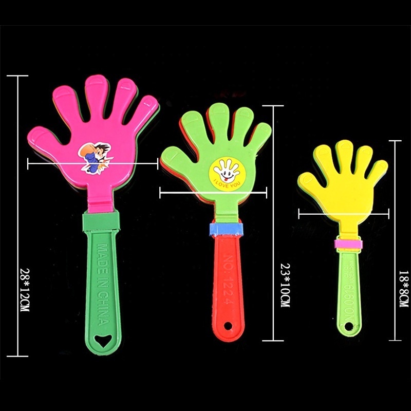 Football Fans Cheering Hand Clapper Plastic Hand Clap Noise Maker Horn Screen Printing Opp Bag Unisex Sports Games