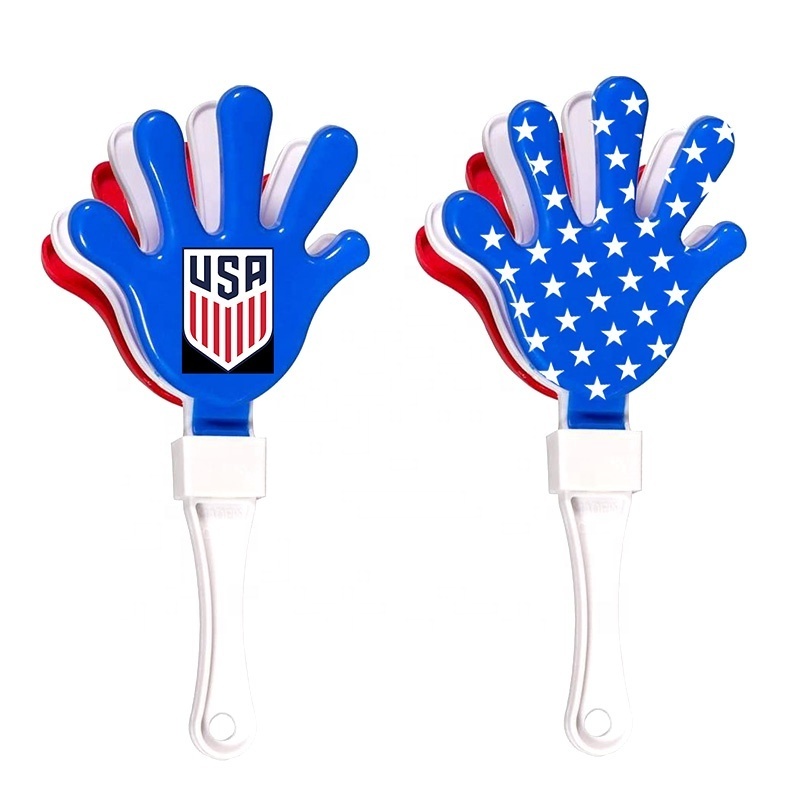 Football Fans Cheering Hand Clapper Plastic Hand Clap Noise Maker Horn Screen Printing Opp Bag Unisex Sports Games