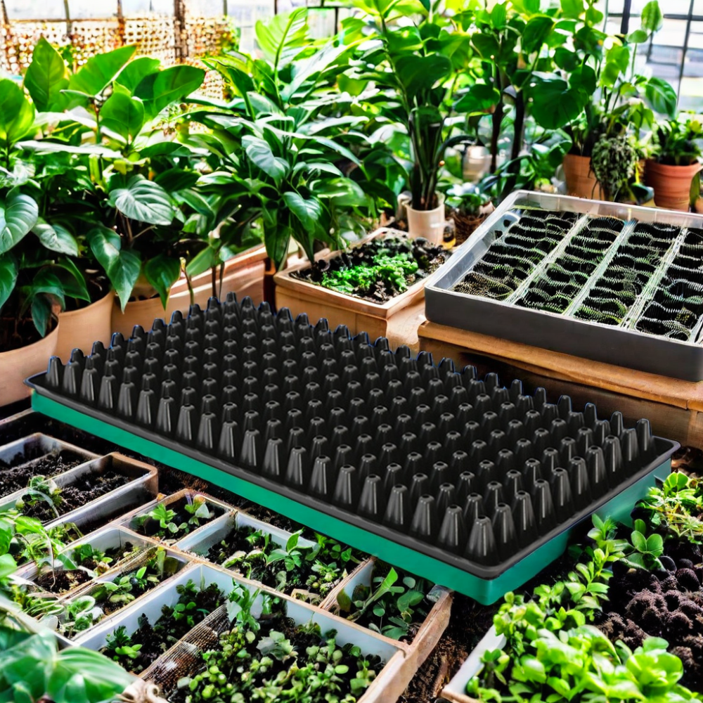 50 72 105 200 288 Holes Seedling Tray PS Seed Planter Nursery Trays & Lids Seed Growth Plastic All-season Carton Box Not Coated