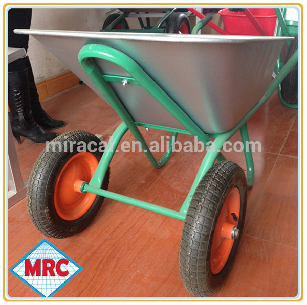 WB6430 Good Price High Quality Twin / Two Wheel Wheelbarrow For Sale