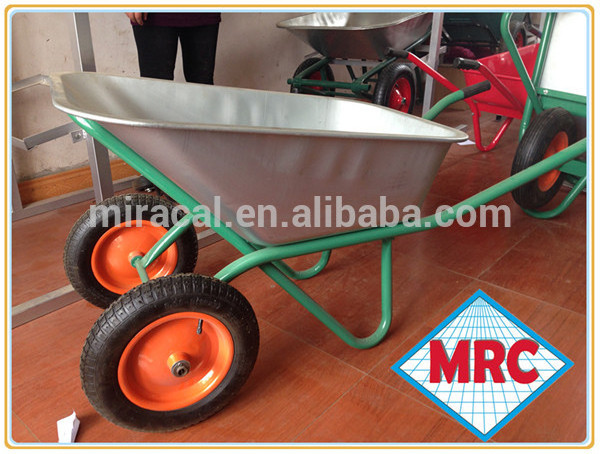 WB6430 Good Price High Quality Twin / Two Wheel Wheelbarrow For Sale