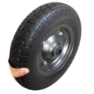 Solid Flat Free transport roller trolleys Tyre PU foam Wheelbarrow Wheel 3.50-7