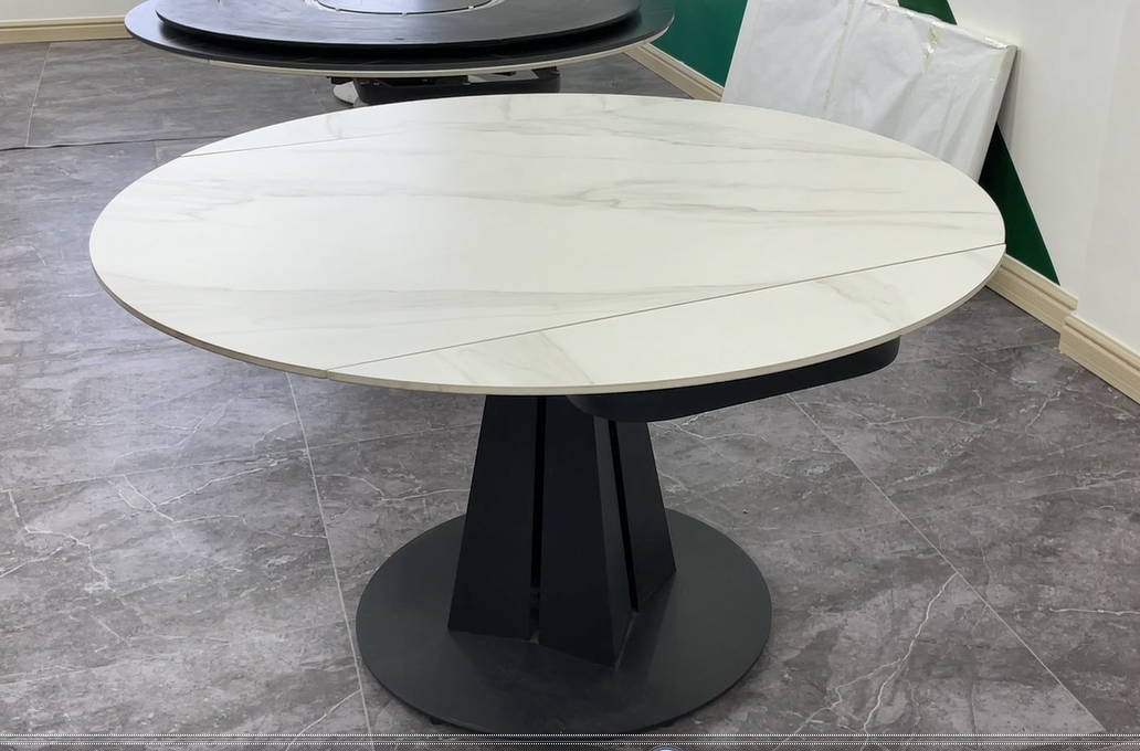 Modern Square And Round Dual-purpose Rotating Telescopic Round Table Folding Multi-functional Dining Table Restaurant Table