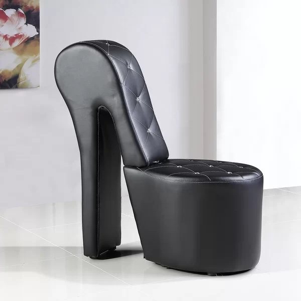 Wholesale Modern Luxury High-heeled Shoes Elegant Style Upholstered Accent Chair For Living Room