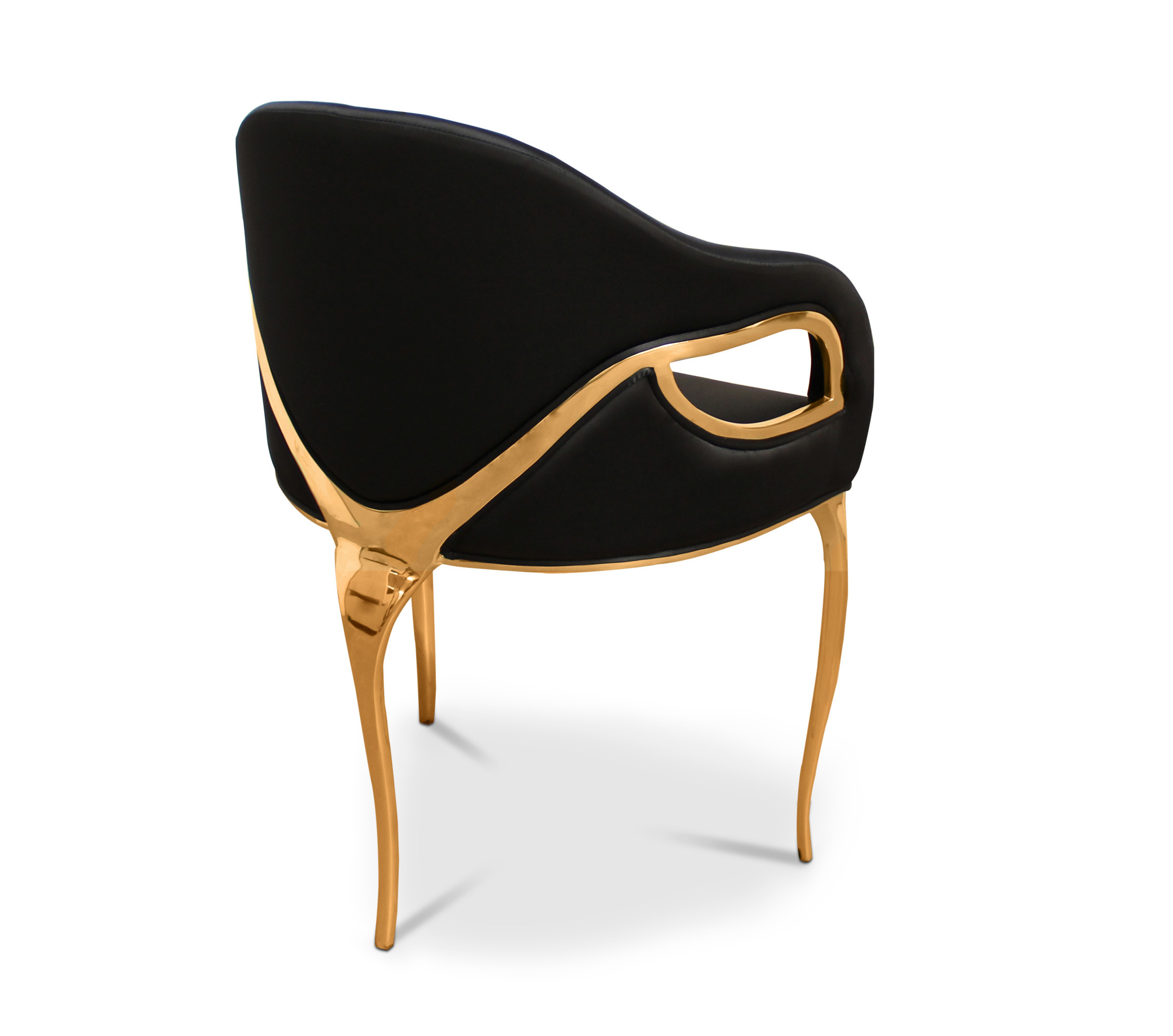 Modern Design Gold Stainless Steel High Quality Dinning Chair Black Velvet Home Arm Side Chair For Hotel