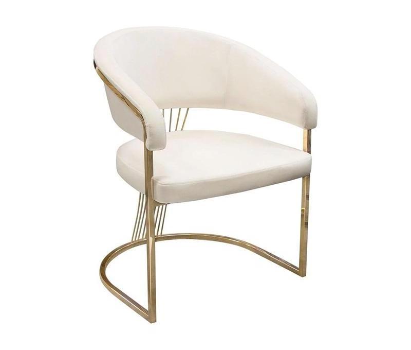 New Designed Modern Style Upholstered Black Velvet Gold Metal Arm Chair Living Room Accent Dining Chair for Home Hotel