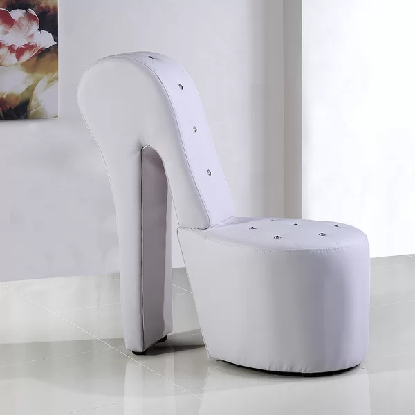 Wholesale Modern Luxury High-heeled Shoes Elegant Style Upholstered Accent Chair For Living Room