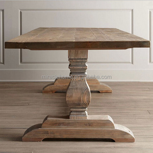 French country dining table solid oak wooden vintage farm table