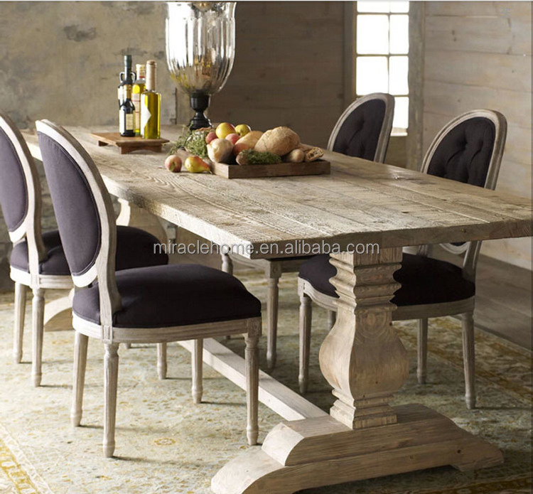 French country dining table solid oak wooden vintage farm table