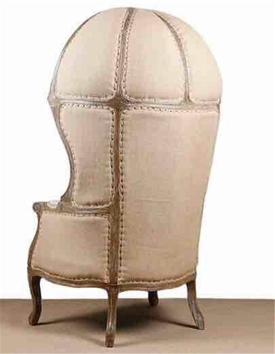 French Provincial Living Room Birdcage Chair/Solid Wooden Linen Leisure Egg Chair  Dome chair