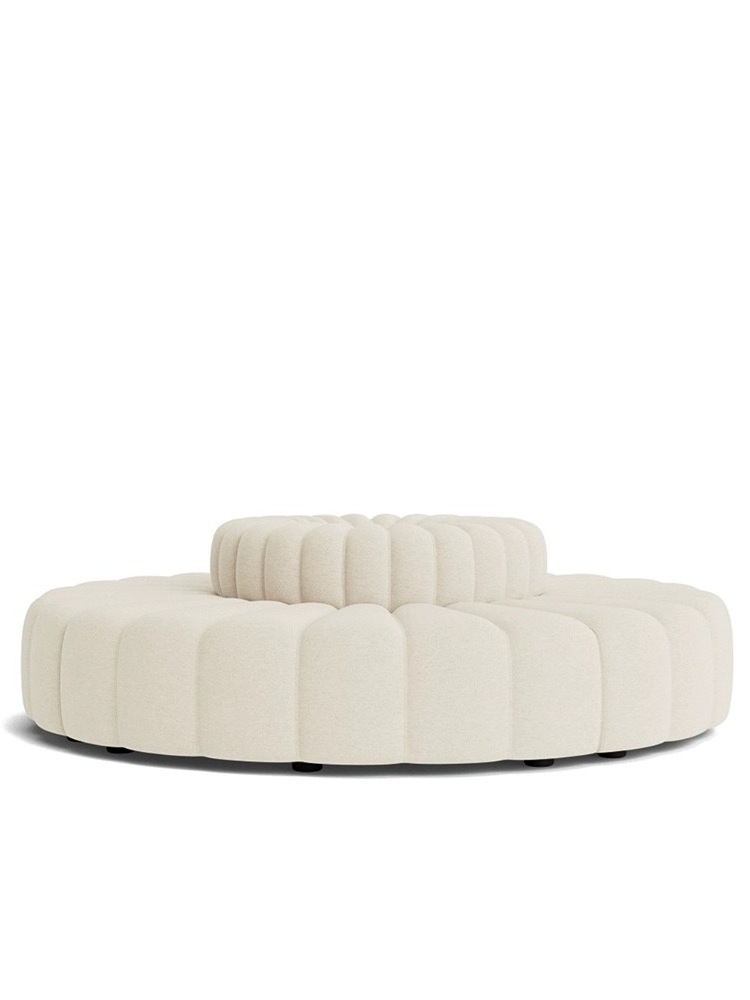 Modern style round circle pumpkin sofa velvet lager round Modular sectional circle sofa hotel sofa