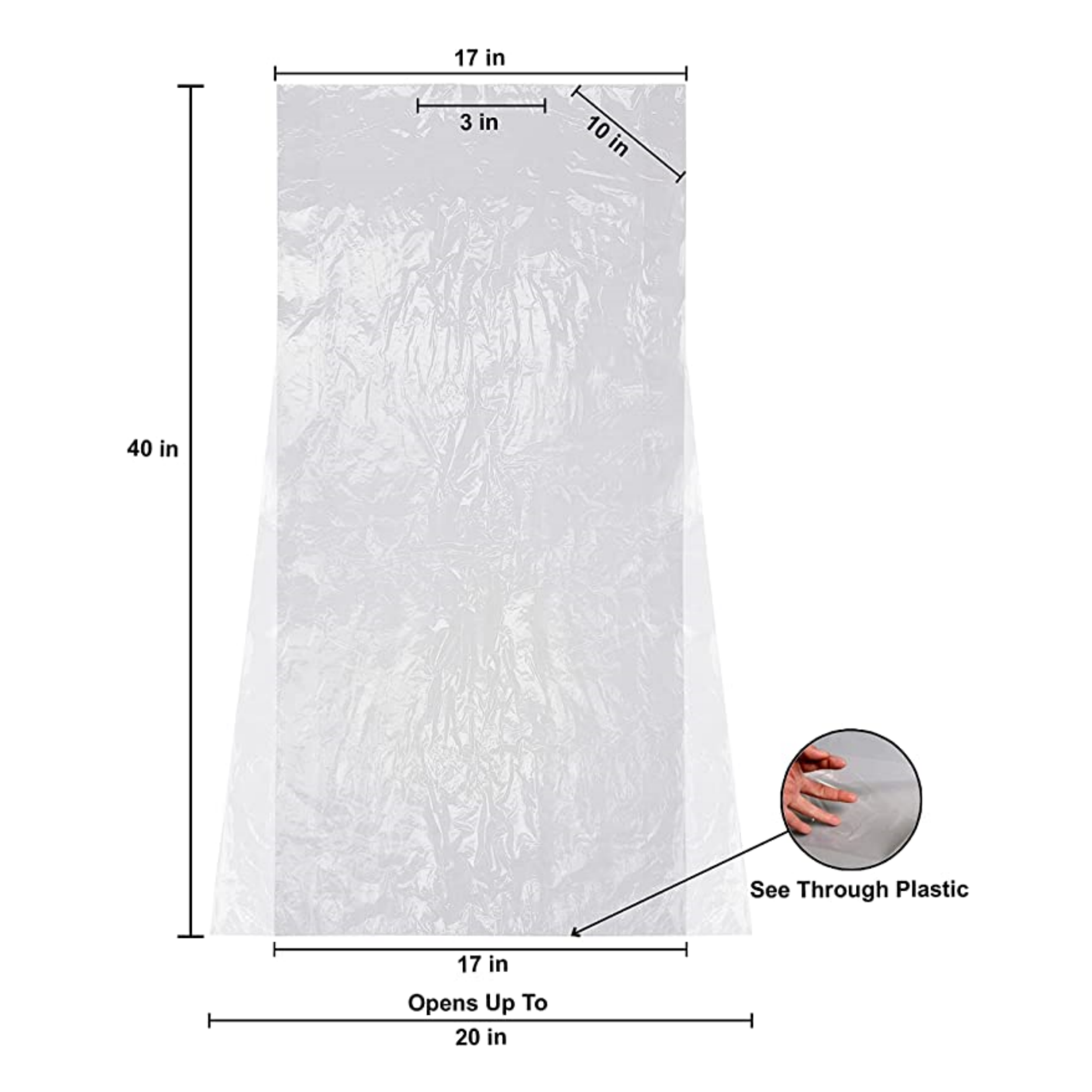 Quick Delivery China Factory Wholesale Dustprofor Dress Cover Bags Transparent LDPE Cloth Protector Garment Suit Coat Dust Cover