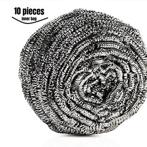 Steel Wool Pads Metal Scrubber Stainless Steel Scourer Sponges for Cleaning Dishes Pans Pots Ovens Grills