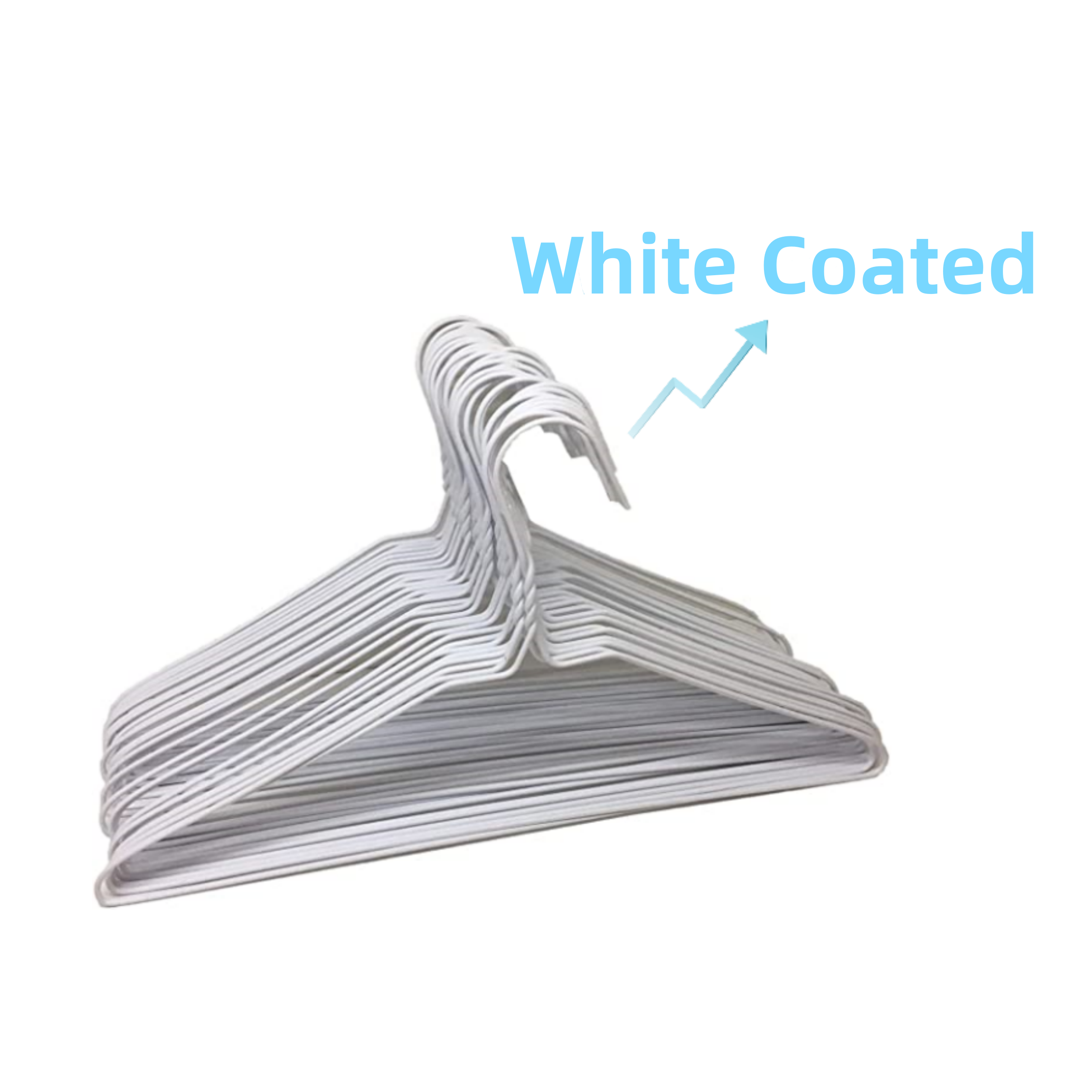 China Factory Metal Wire Garment Hanger Rack Suit White Coated  Costom space saving clothes