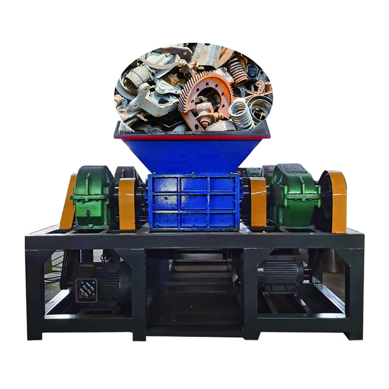 Automatic Scrap Metal Machine Bottle Recycle Waste OTR Tire Wood Cardboard Car Tyre Plastic Double Shaft Shredder and Crushers