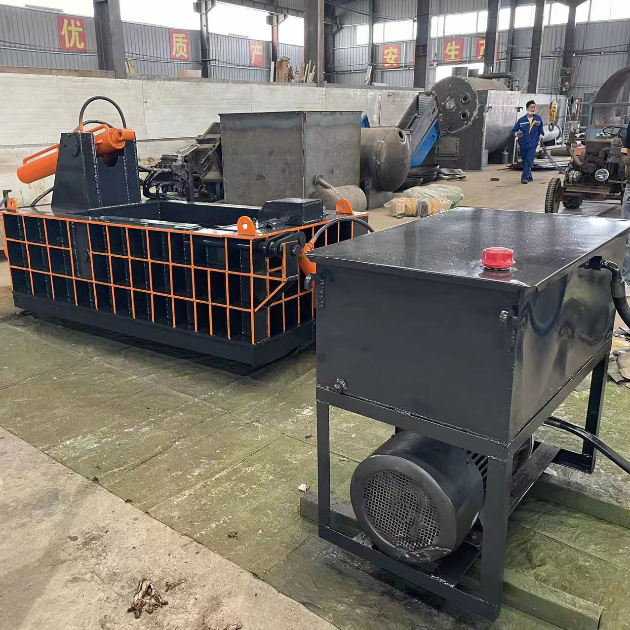 Miralce Automat Waste Metal Compactor Plastic Iron Car Machine Manual Scrap Cardboard  Tyre Press Hydraulic Metal Baler Machine