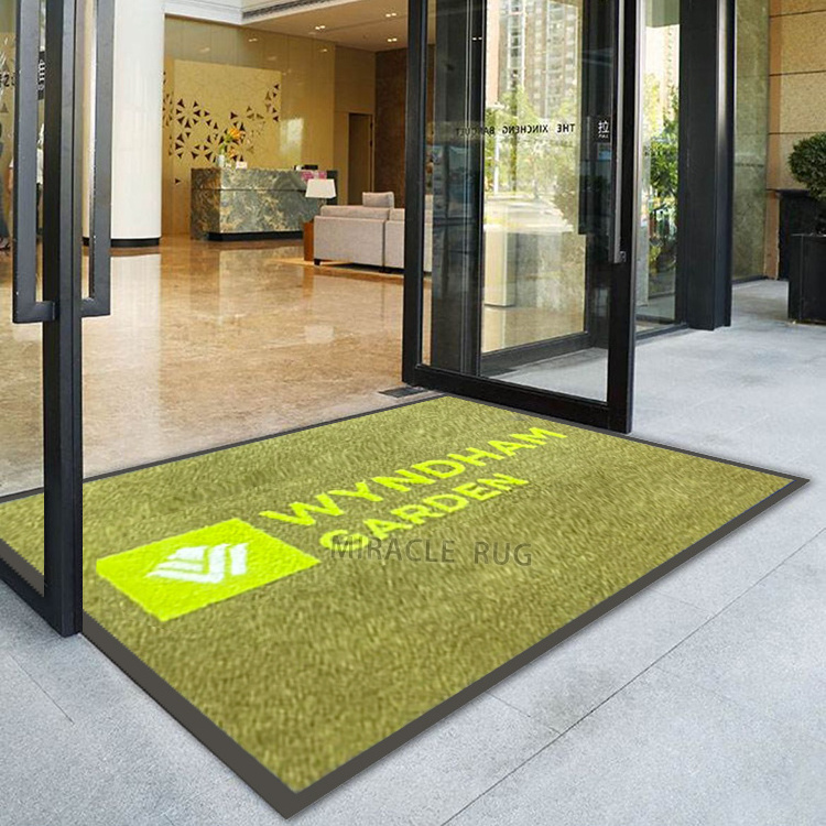 Sublimation Navidad Custom Rubber Mat Custom 3d Printed Logo Floor Mat Designer Doormat Outdoor Carpet