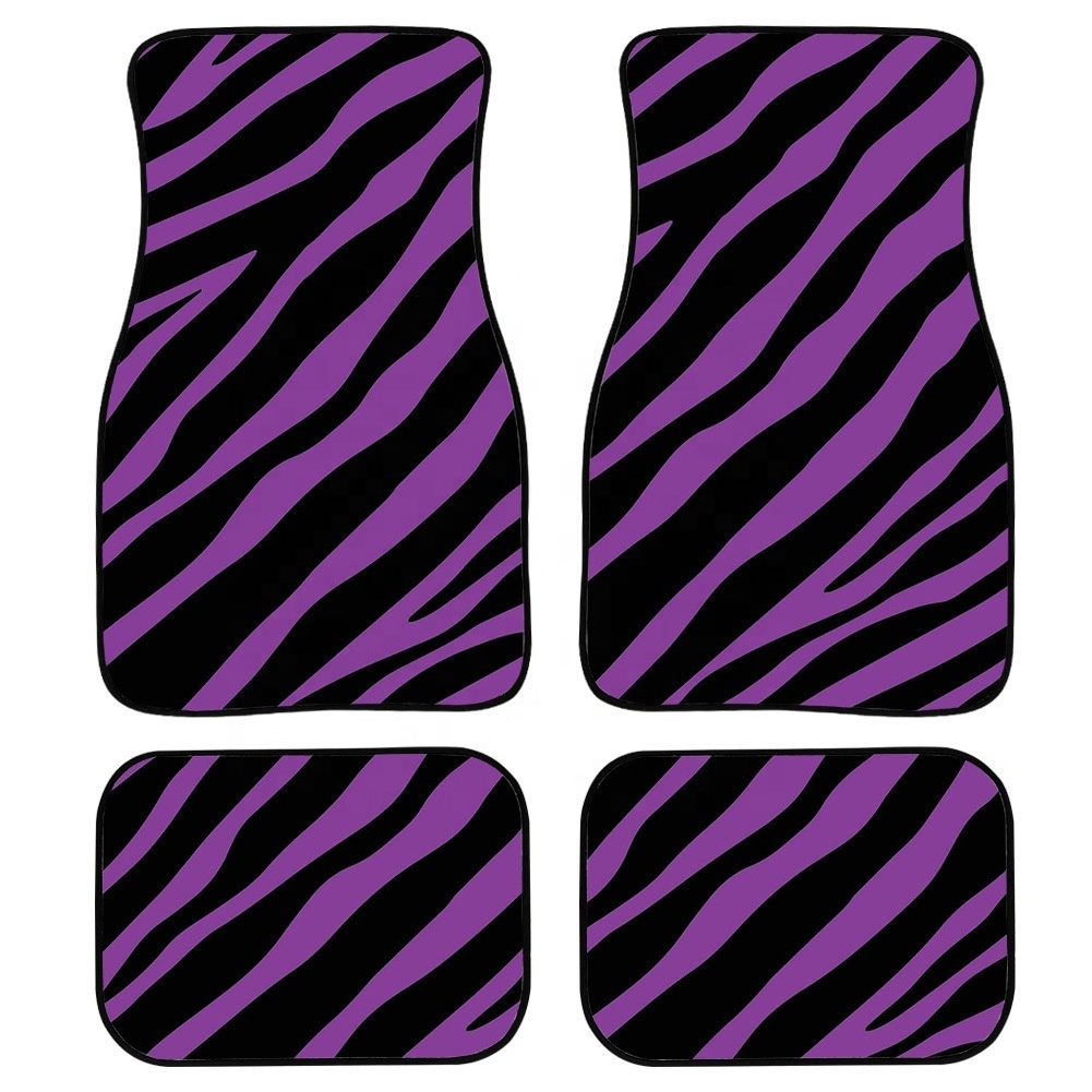 4pcs Set All-Climate Rubber Floor Mats Custom Car Rug Sublimation Decorative Logo Print Door Mat