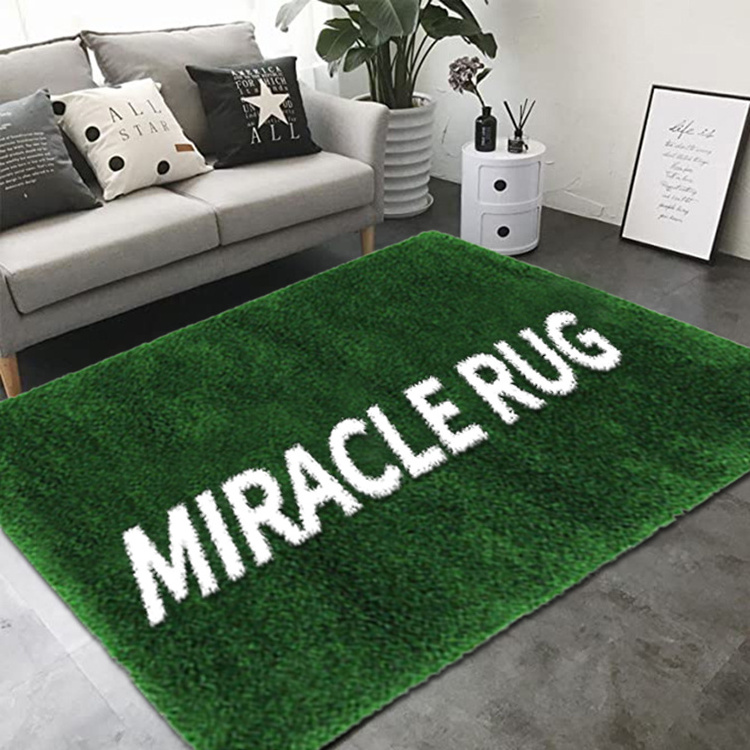 Fine Quality Handmade Grass Pattern Modern Runner Hallway Rug Aesthetic Custom Centre Area Carpet Rug Gift For First Apartment