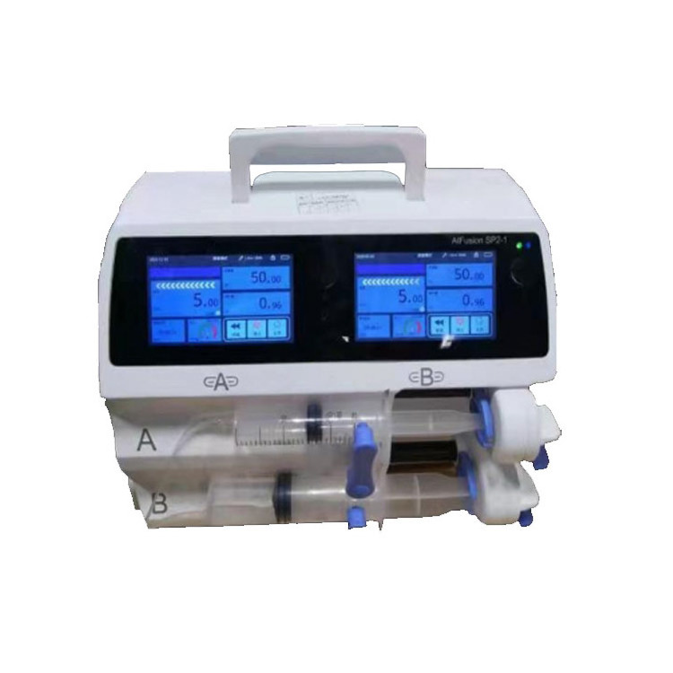 Medical syringe pump dual channel syringe pump