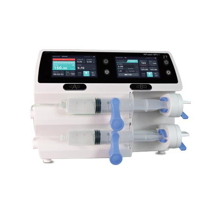 Medical syringe pump dual channel syringe pump