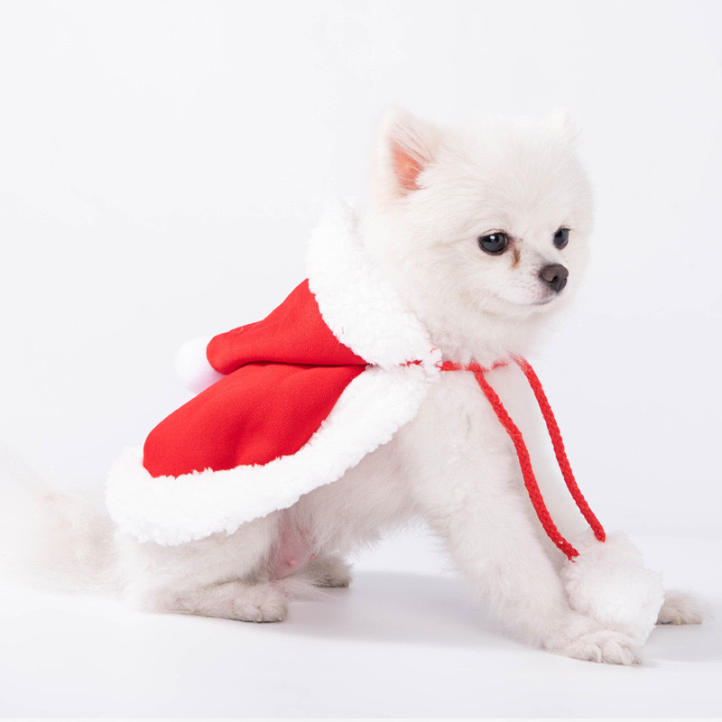 Santa Claus Christmas Pet Clothes Dress Set Cotton Clothing for Pet Dog Cat Small Medium Large Dog Santa Hat and Scarf