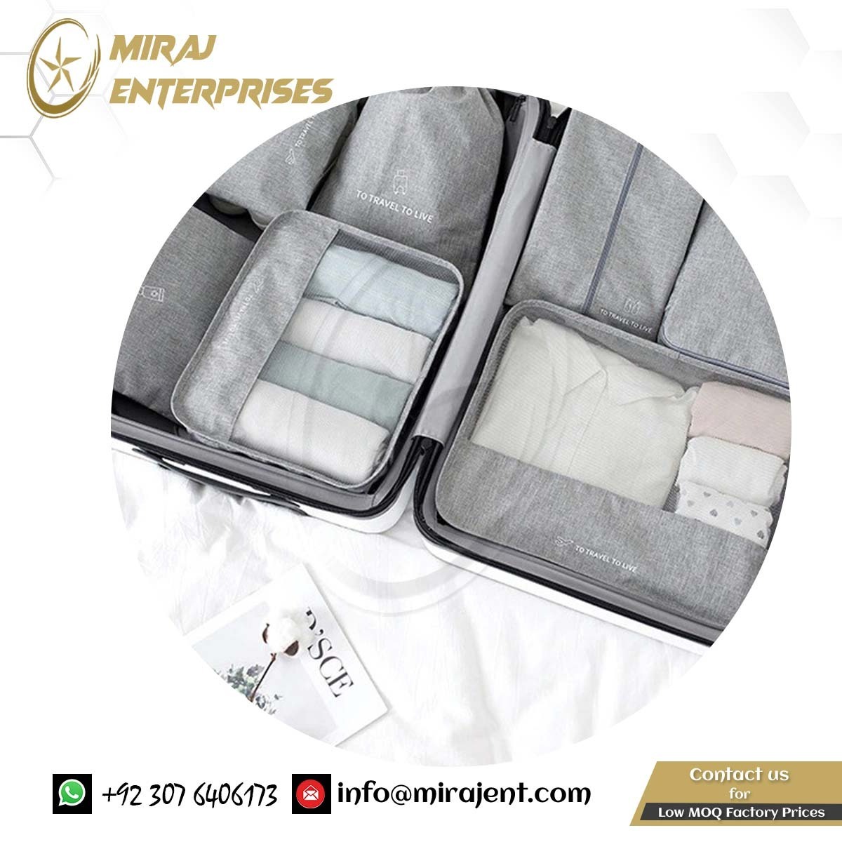 Luggage Suitcase Packing Cube 2021 Shoe Clothe Storage Bags For Traveling Pouch Kit New Travel Set 7pcsset Travel Bag Organizer