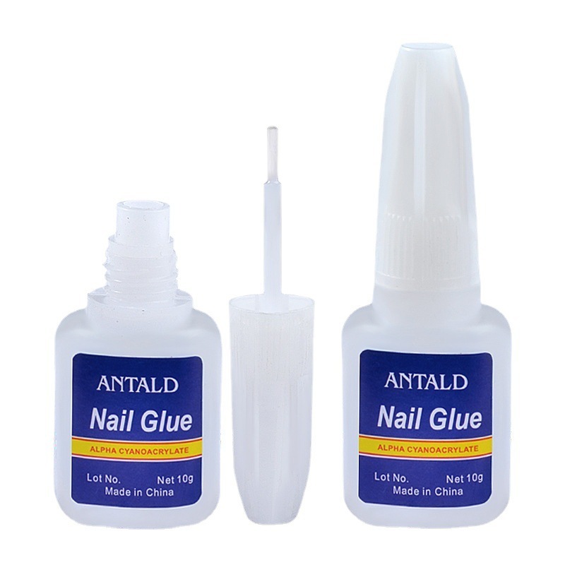 Wholesale OEM Bottle Non Toxic Packaging Fast Quick Dry Cheap 10g Brush On Nail Glue for Nail False Art Press On Tips