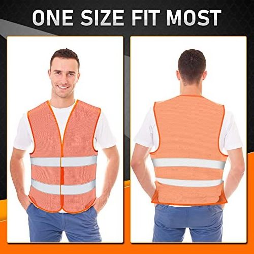 Private Label Good Quality Safety Vest Reflective Safety Vest Hi Vis Mesh Vest Adjustable Size for Men Women Outdoor Works