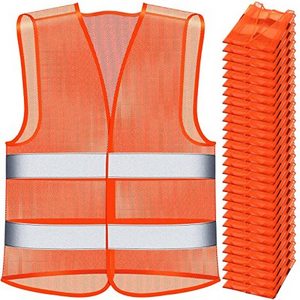 Private Label Good Quality Safety Vest Reflective Safety Vest Hi Vis Mesh Vest Adjustable Size for Men Women Outdoor Works