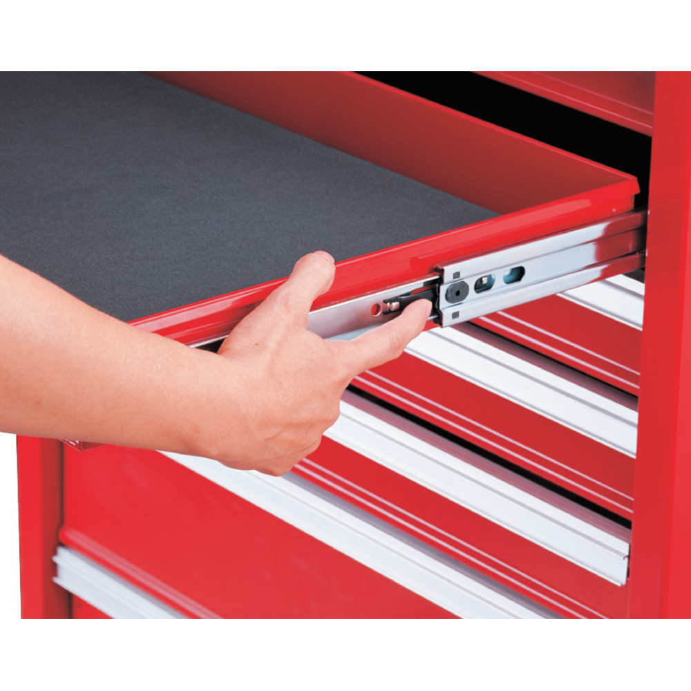 8-Drawer Steel Organization Micro Tool Chest For Household Warehouse Repair Red Black Portable Metal Tool Box