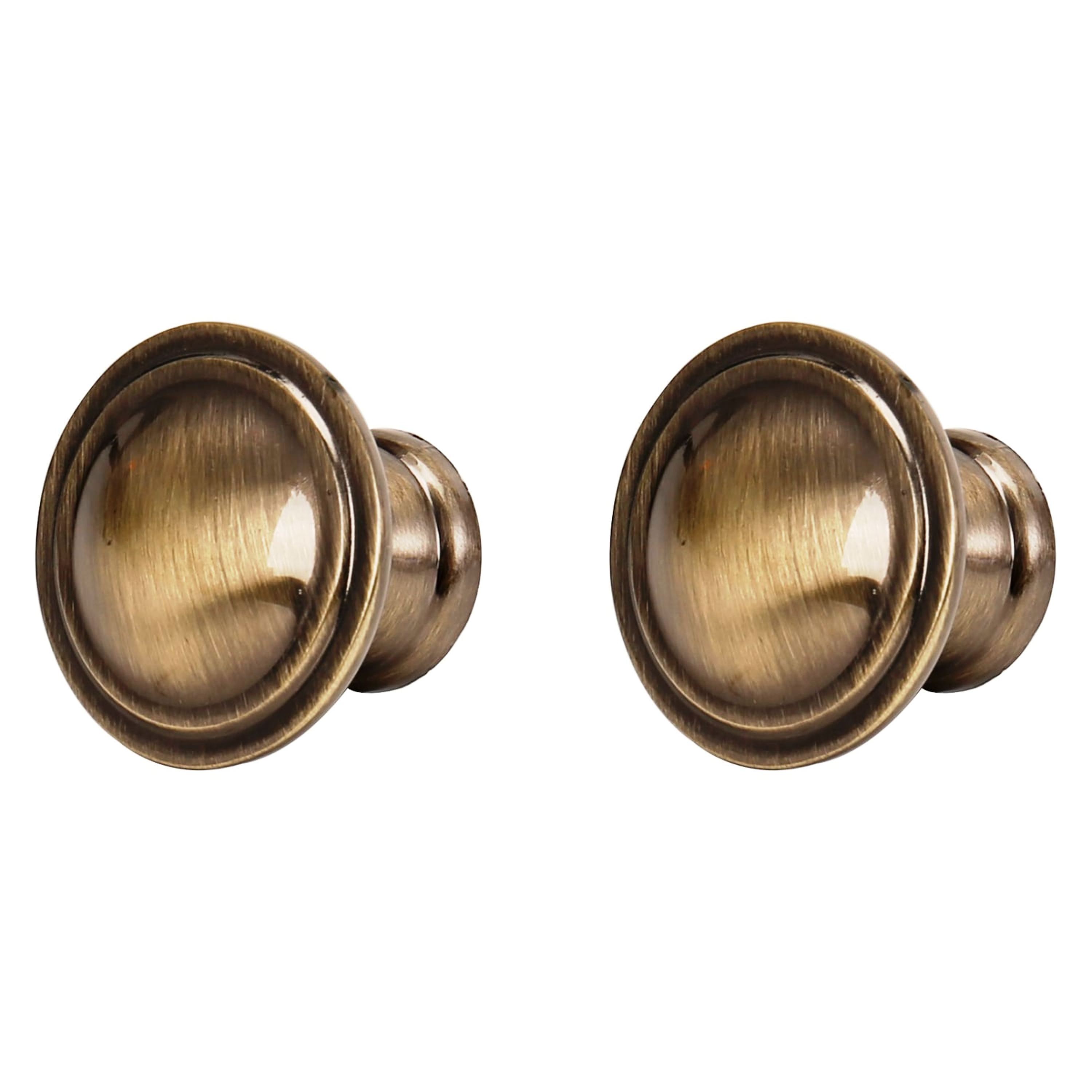 Ring Door Knob Antique Brass 35mm Pack of 6  Luxury Wood Resin Metal Door Cabinet Knob Handle Made In India