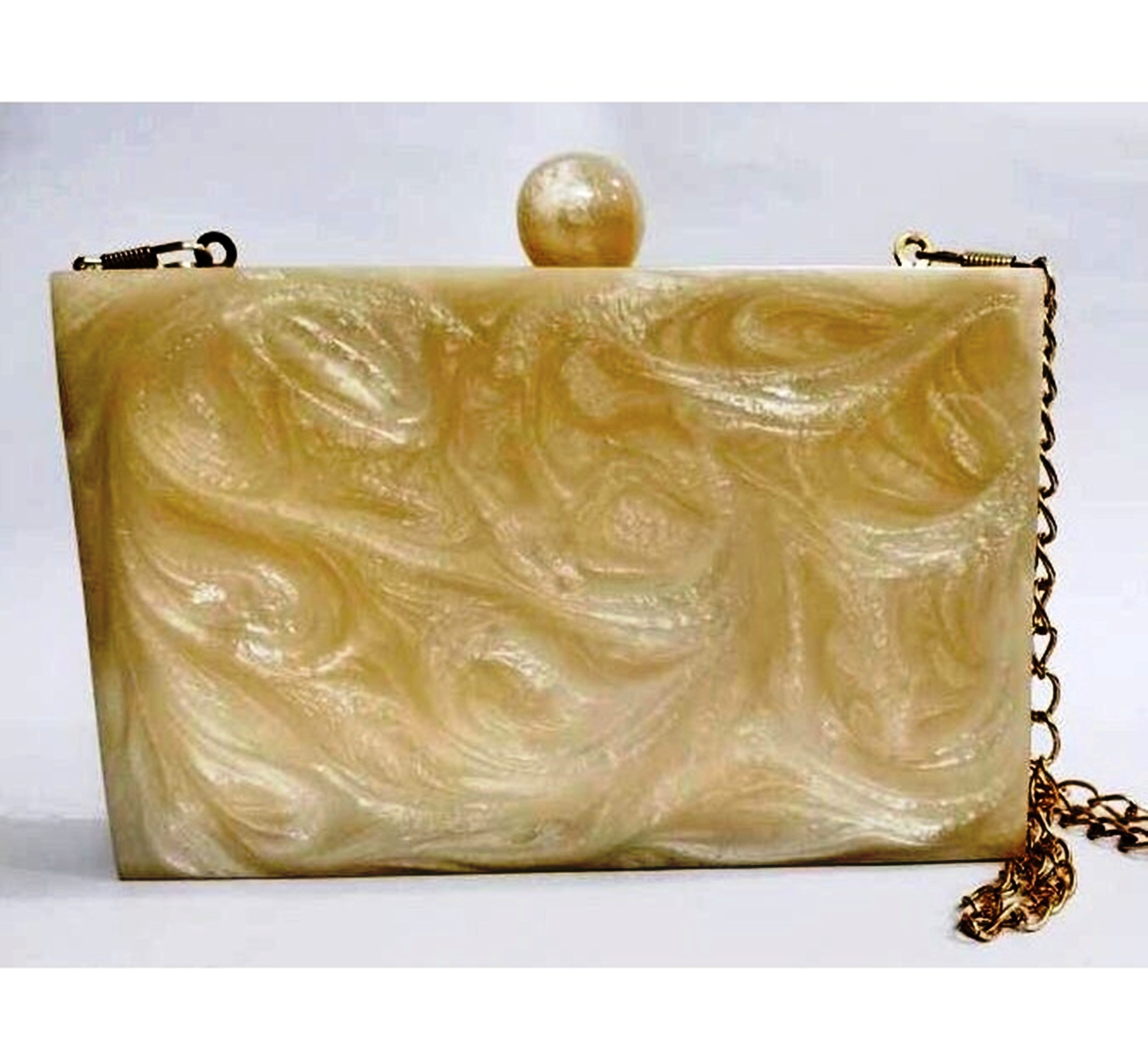 Resin clutches Acrylic bag women sling bag bridal handbags Day Gift Acrylic Epoxy Resin Metal Clutch Bag