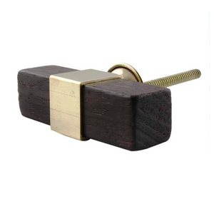 Indian Product Piece Antique Knobs Wood Knob Square Drawer Pull Handles Drawer PullsLuxury Wood Resin Metal Door Cabinet