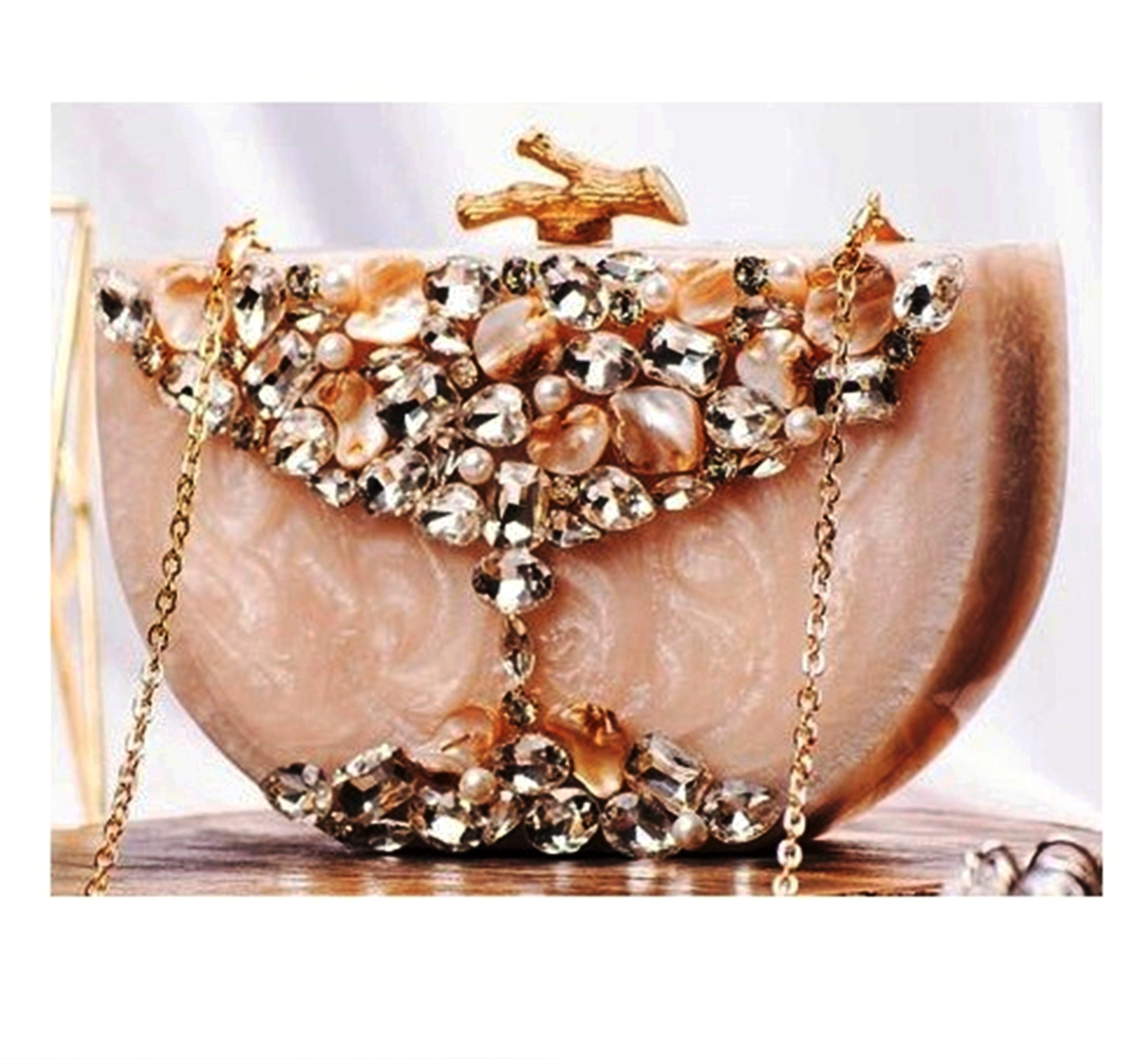 Resin clutches Acrylic bag women sling bag bridal handbags Day Gift Acrylic Epoxy Resin Metal Clutch Bag