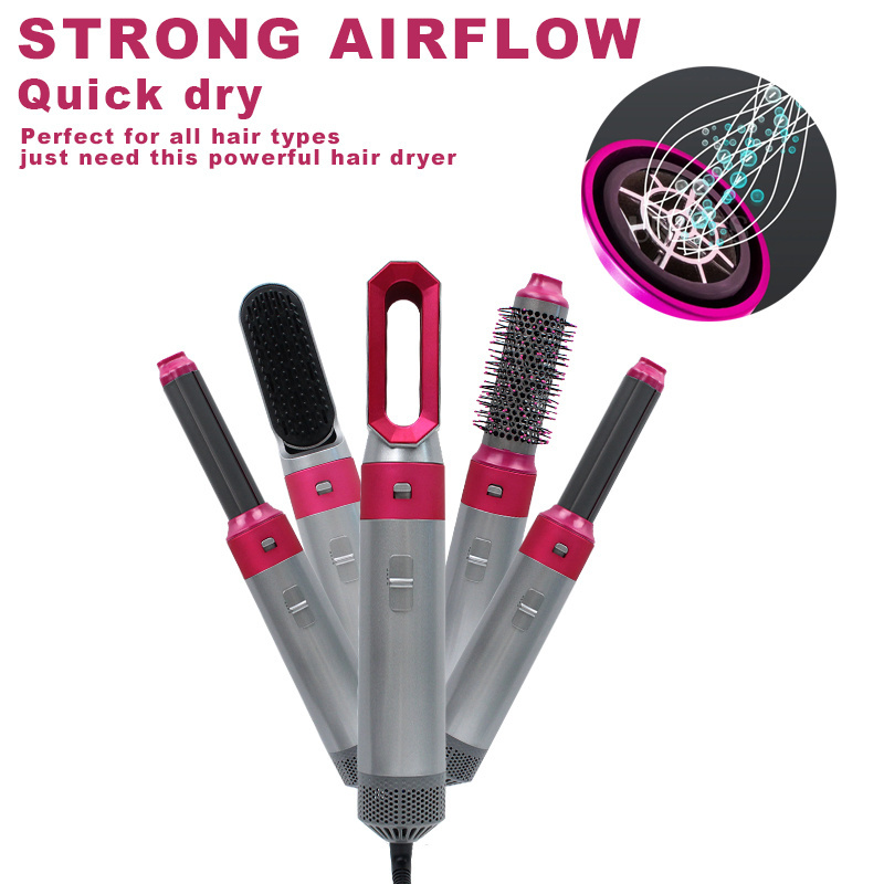 Multifunctional Blow Dryer Brush 5 In 1 One Step Hair Dryer Fast Hair Straightener Brush  Electric Hair Blow Dryer  Set