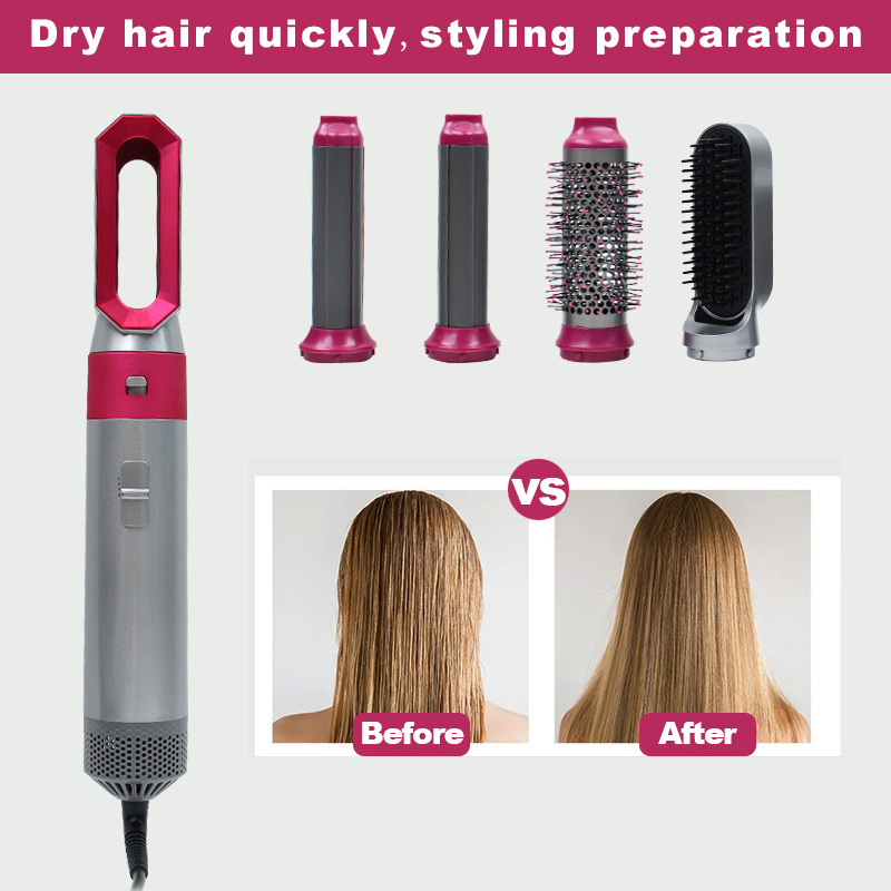 Multifunctional Blow Dryer Brush 5 In 1 One Step Hair Dryer Fast Hair Straightener Brush  Electric Hair Blow Dryer  Set