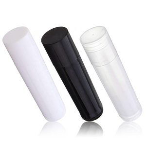 Empty Lip Balm Packaging Tube Custom Chapstick Tube for Craft Lipstick Container 5g 5ml Clear Black White Cosmetic Plastic