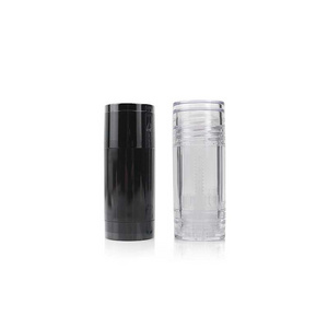 15ml 0.5oz Clear Black Round  Empty Lip Balm Container Twist Up Refillable Plastic Deodorant Stick for Sunscreen Salve Lipstick