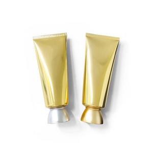 100ml 100g Gold Silver Aluminum Plastic Squeeze Tube with Different Lids for Hand Face Cream Lotion