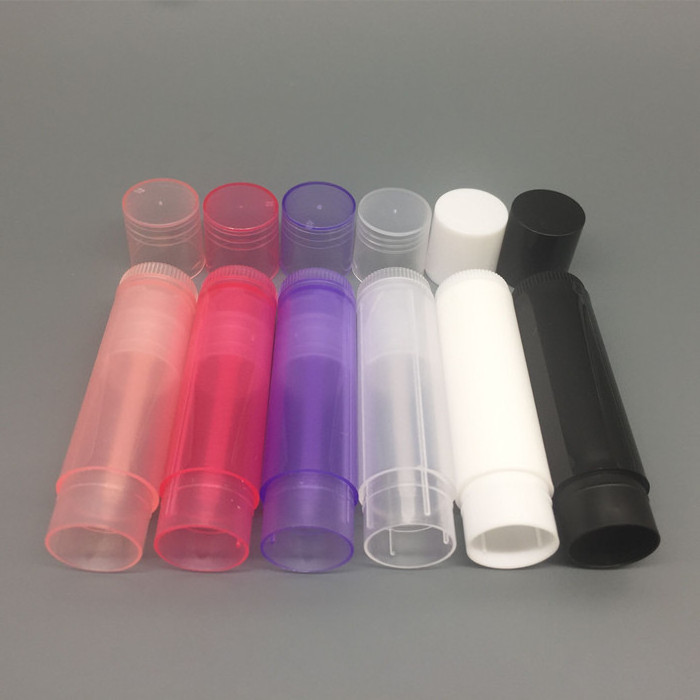 wholesale cosmetic packaging empty lip balm stick / lipstick tube, colorful plastic lip balm containers