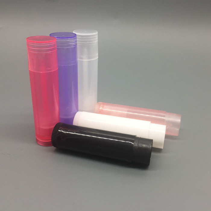 wholesale cosmetic packaging empty lip balm stick / lipstick tube, colorful plastic lip balm containers