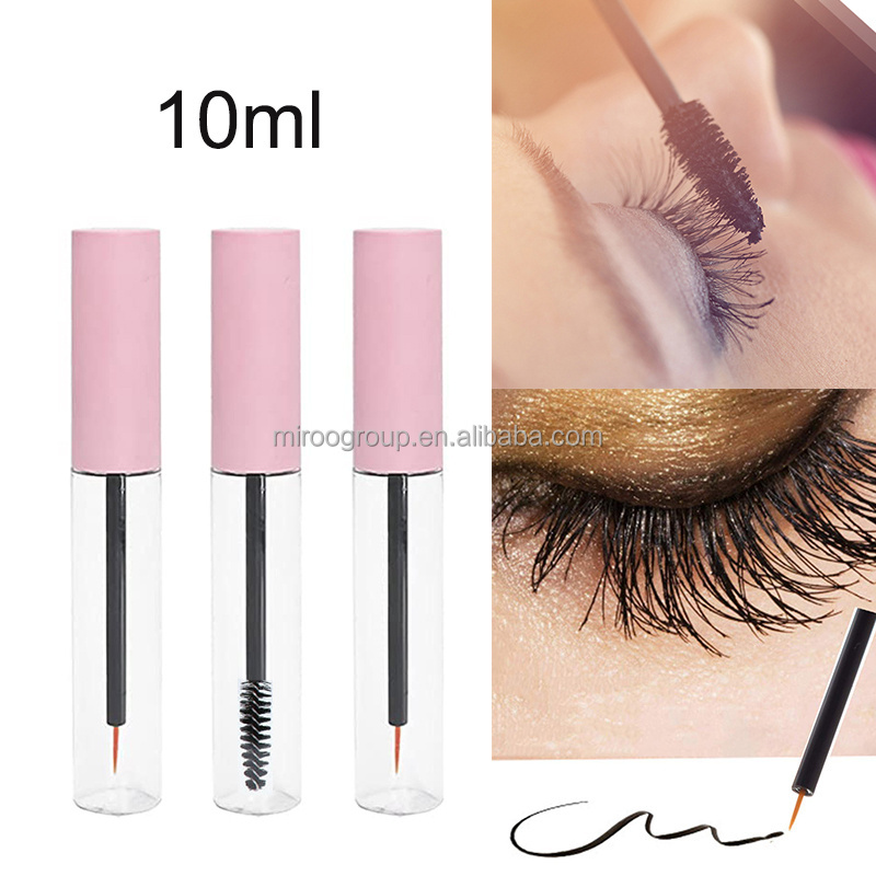 10 ml Empty Pink Mascara Tube and Wand Containers Lipgloss Tubes Bottle Make Up Samples Travel Accessory