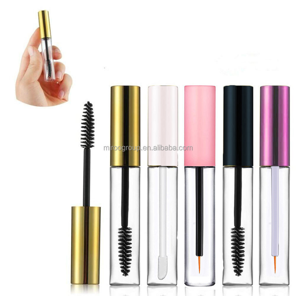 10 ml Empty Pink Mascara Tube and Wand Containers Lipgloss Tubes Bottle Make Up Samples Travel Accessory