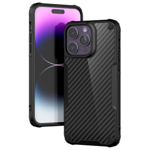 Shockproof Carbon Fiber Mobile Phone Cases Four Corners Protective With Cross-body Phone Cover For iPhone 16 pro max Phone Case